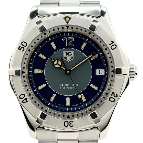 RARE Men's 38mm Tag Heuer Automatic Limited Blue/ Blue Dial SS Watch Ref WK2114!